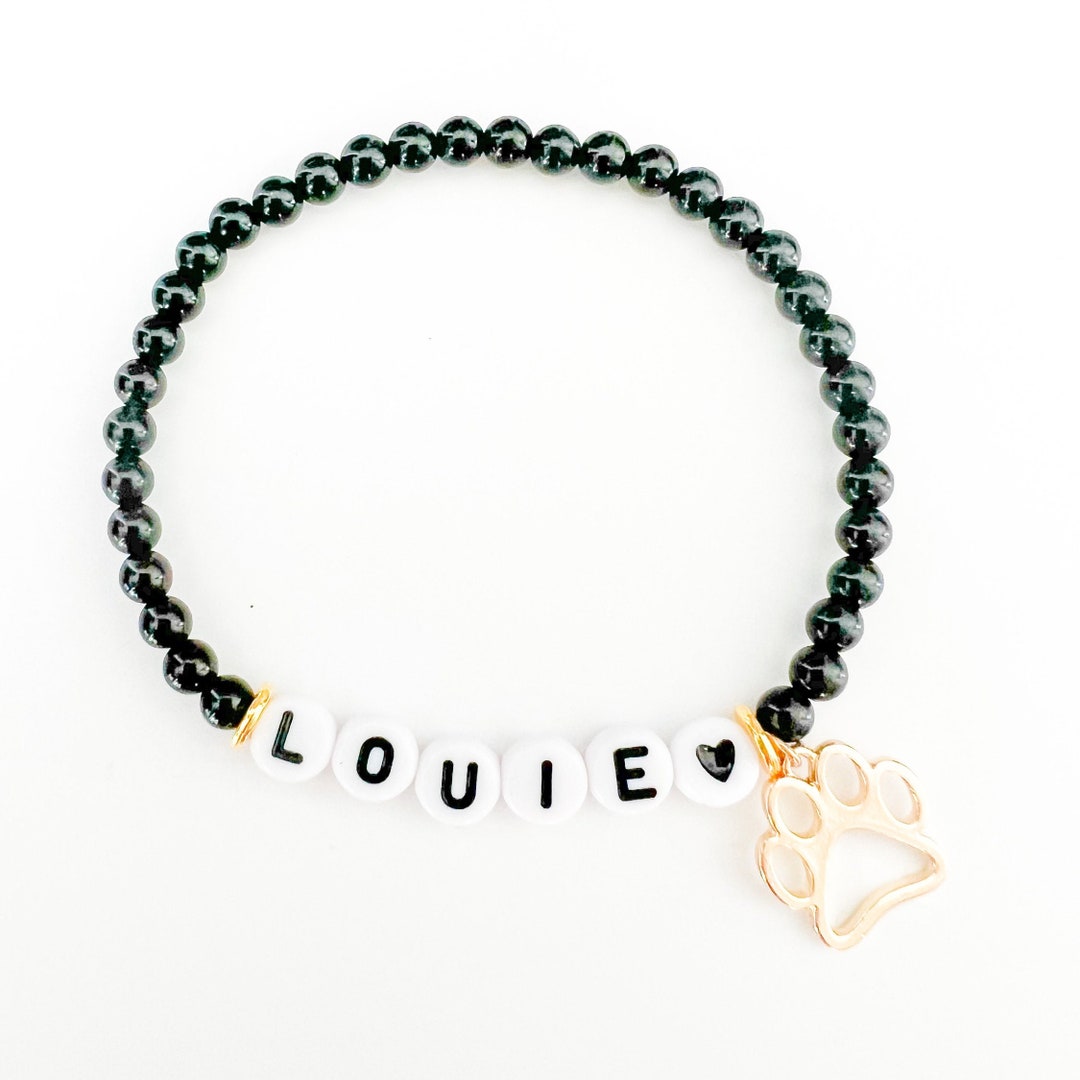 Dog Name Bracelet Pet Name Bracelet Pet Lover Bracelet Neutral Dog Name
