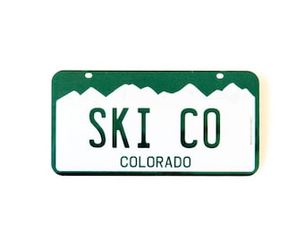 Ski Colorado Sticker | CO License Plate Decal | Vail Breck Aspen Vibes | Après Ski Style | Gift for Skier | Funny Ski Sticker | Mountain Lif