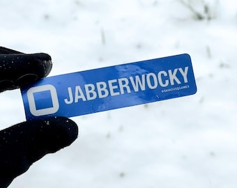 Jabberwocky Winter Park Sticker | Blue Square Ski Trail Sign | Colorado Ski Sticker | Holographic Decal | Gift for Skier | Après Ski Style