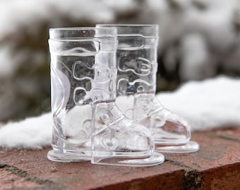 Ski Boot Shot Glasses (Set of 2) | Après Ski Barware | Ski House Games | Funny Ski Gift | Mountain Lodge Decor | Party Shot Glass Set