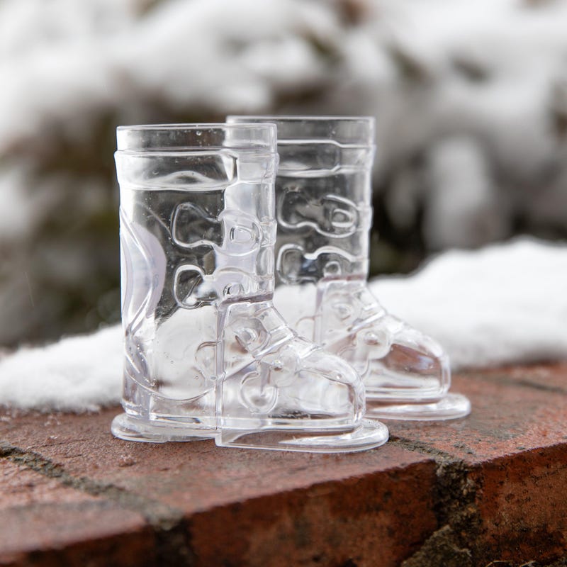 (Set of 2)Ski Boot Shot Glasses, Après Ski Barware, Ski House Games, Funny Ski Gift, Mountain Lodge Decor, Party Shot Glass Set