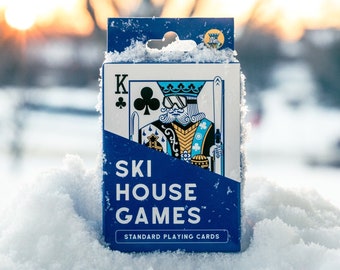 Ski House Games Card Deck | Ski Themed Card Deck | Gift for Skiier | Custom Card Deck | Ski Novelty Item | Apres Ski Ready Card Deck
