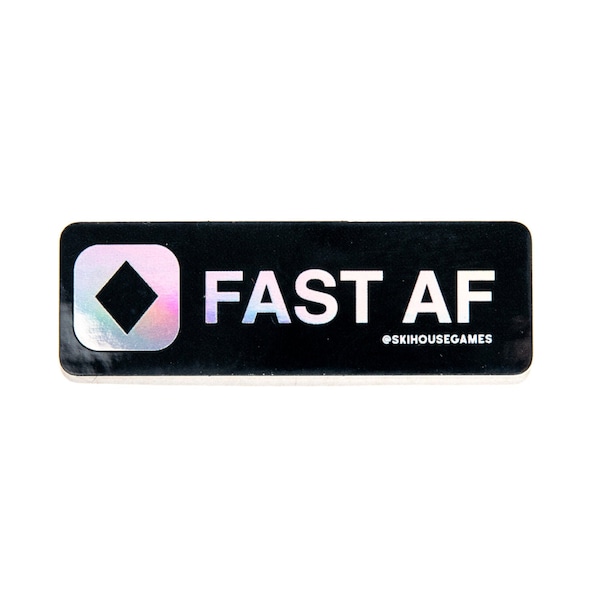 Fast AF Holographic Sticker | Ski Helmet Sticker | Mountain Lover | Snowboard Helmet Sticker | Helmet Sticker | Trail Sign Sticker