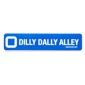 Adesivo de vinil Dilly Dally Alley | Adesivo de esqui Colorado | Winter Park CO | Presente para esquiador | Placa de trilha | Adesivo de capacete | Decalque de snowboard