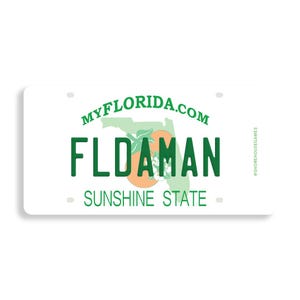 Florida Man - Florida License Plate Sticker