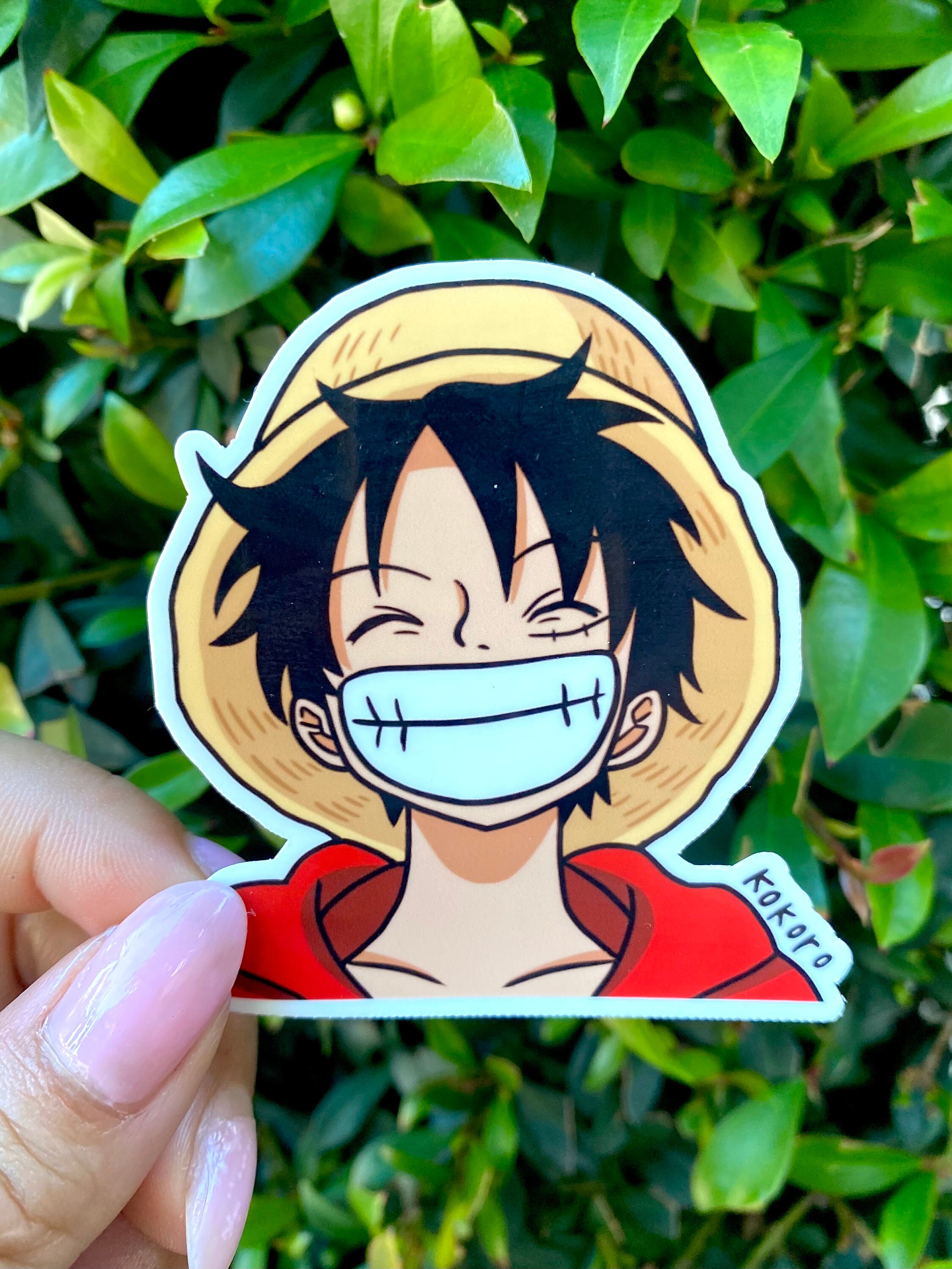 Luffy scar T-shirt One piece Sticker by Shoft