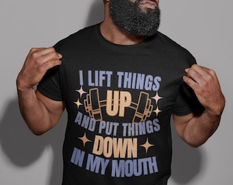 Cadeaux drôles de t-shirt de sport pour haltérophile, T-shirt de sport I lift Things homme femme, T-shirt de fitness haltérophilie T-shirt de sport surdimensionné Débardeur