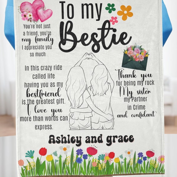 Personalised Best Friend Blanket Etsy