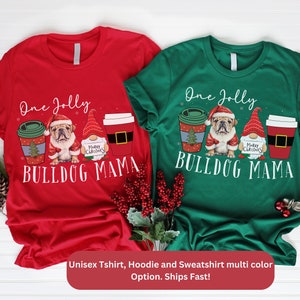 Englische Bulldogge Winter-Sweatshirt, Heiße Schokolade Weihnachten Shirt, Bulldogge Mama Papa Geschenke, Vintage Pullover Geschenk für Hundebesitzer Hundeliebhaber