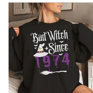 Strega cattiva dal 1974 T SHIRT 50° COMPLEANNO DI HALLOWEEN Regalo spettrale per lui Il suo orrore gotico 50° compleanno T-shirt Felpa per uomo donna