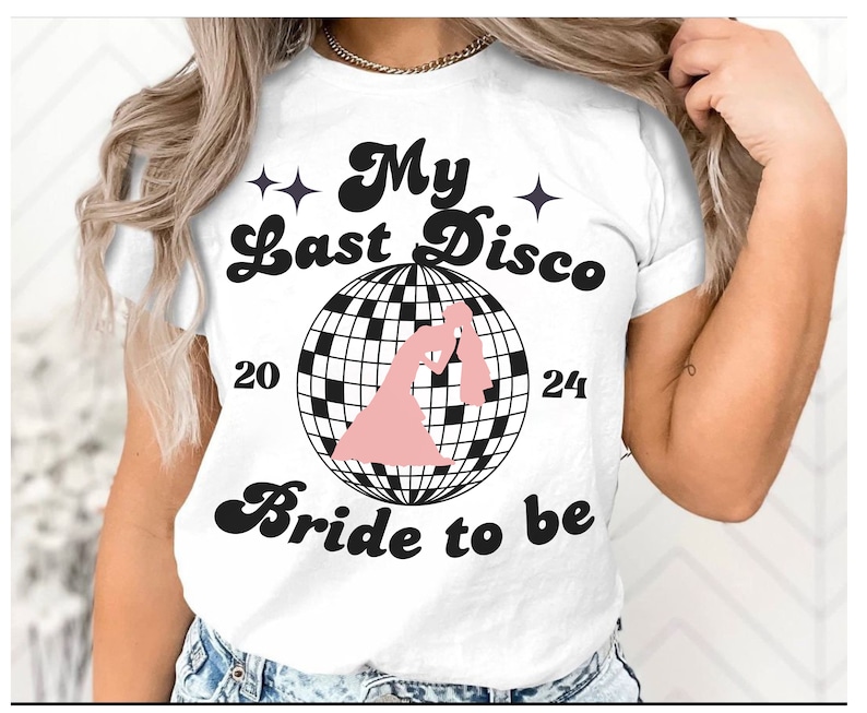 Lets go bride and bridesmaid shirt Disco Ball Baby Tee, Mirror Ball Tee, Womens Fitted Tee, Unisex Shirt, Y2K Clothing, Trendy Top, hen party shirt