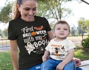 Babys 1. Halloween Shirt für Jungen-Mädchen, Familien-passendes erstes Halloween-Shirt für Baby-Mama-Papa-Paar-T-Shirt Sweatshirt Geschenke für Männer Frauen