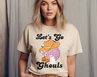 LETS GO GHOULS Trendy Western Themed Unisex Country shirt Birthday Halloween Cowboy gifts for Bride Hen Party Cowgirl Spooky Fall Tee Shirts