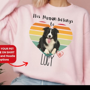 Personalized Border Collie Shirt for Dog Mom Dog Dad to Custom Pet Owner sweatshirt for Men Women Funny Border Collie lover Tshirt hoodie