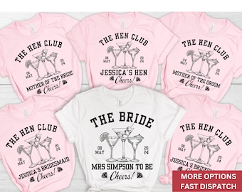 T-shirt tendance EVJF pour les mariées Last Toast Bridal Club Hen do T-shirts Cadeau Tshirt sur le thème Cocktail pour demoiselle d'honneur mariée