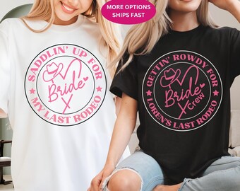 Western Themed Hen Party T Shirts, Team Bride Rodeo T Shirt, Hen Party Shirts, cowboy Party Shirts, Bachelorette Shirts, Cowgirl bride Gifts