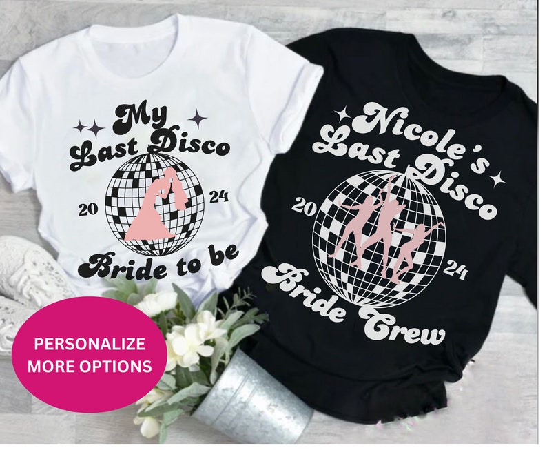 Lets go bride and bridesmaid shirt Disco Ball Baby Tee, Mirror Ball Tee, Womens Fitted Tee, Unisex Shirt, Y2K Clothing, Trendy Top, hen party shirt