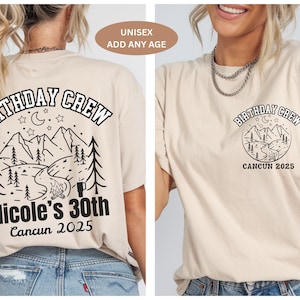 Personalized Camping Birthday Shirt 30th 40th – Custom Campfire Tee or Sweatshirt, Camping 21st 30th 40th Party Crew Top Gift for Men Women