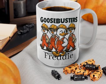 Anpassade keramiska kaffemuggar med anka och halloweenmotiv, 30 cl - 15 cl - läskiga ankälskare, Halloween-mugg, presenter för män och kvinnor - kaffe- och temugg med hösttema och anka
