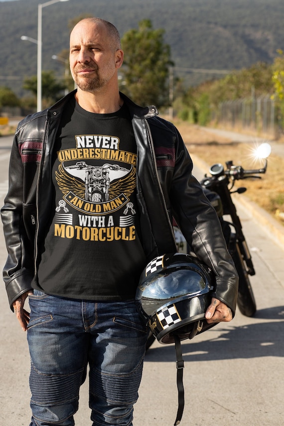 Böhse Onkelz Jacke Unterschätze Niemals Einen Alten Mann Auf Seinem Motorrad Pullover Bose Onkelz