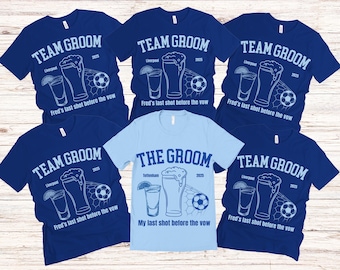 Football Stag Do T-Shirt - Bachelor Weekend Party Shirts for Groom and Mates - Funny Soccer Themed Stag Weekend Unisex Crewneck Tee Shirt