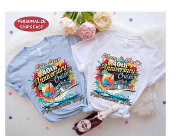Personalisierte Jubiläums-Kreuzfahrt-Shirts 2026: Unvergessliche Urlaubserinnerungen für die ganze Familie – Partnerlook-Geschenke für Strand- und Inselkreuzfahrten für Männer, Frauen, Jungen und Mädchen