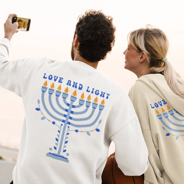 2023 Hanukkah Tshirt Sweatshirt Hoodie, Chemise assortie à la famille Chanukah à la mode pour femme maman papa hommes femmes, fête juive unisexe Vsco cadeaux de chien