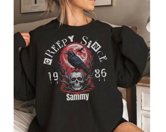 Personalisiertes Halloween Geburtstag T-Shirt - Fügen Sie einen beliebigen Alter hinzu - Benutzerdefinierte 30.40.50.Geistige T-Shirts - Gruselig seit 1996 1986 1975