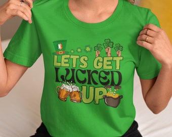 T-shirt St Patrick's Day Homme – Vert, 100% Coton, Taille L, Neuf Avec étiquettes