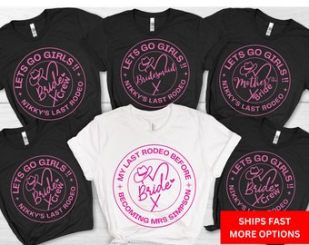 Western Themed Hen Party T Shirts, Team Bride Rodeo T Shirt, Hen Party Shirts, cowboy Party Shirts, Bachelorette Shirts, Cowgirl bride Gifts