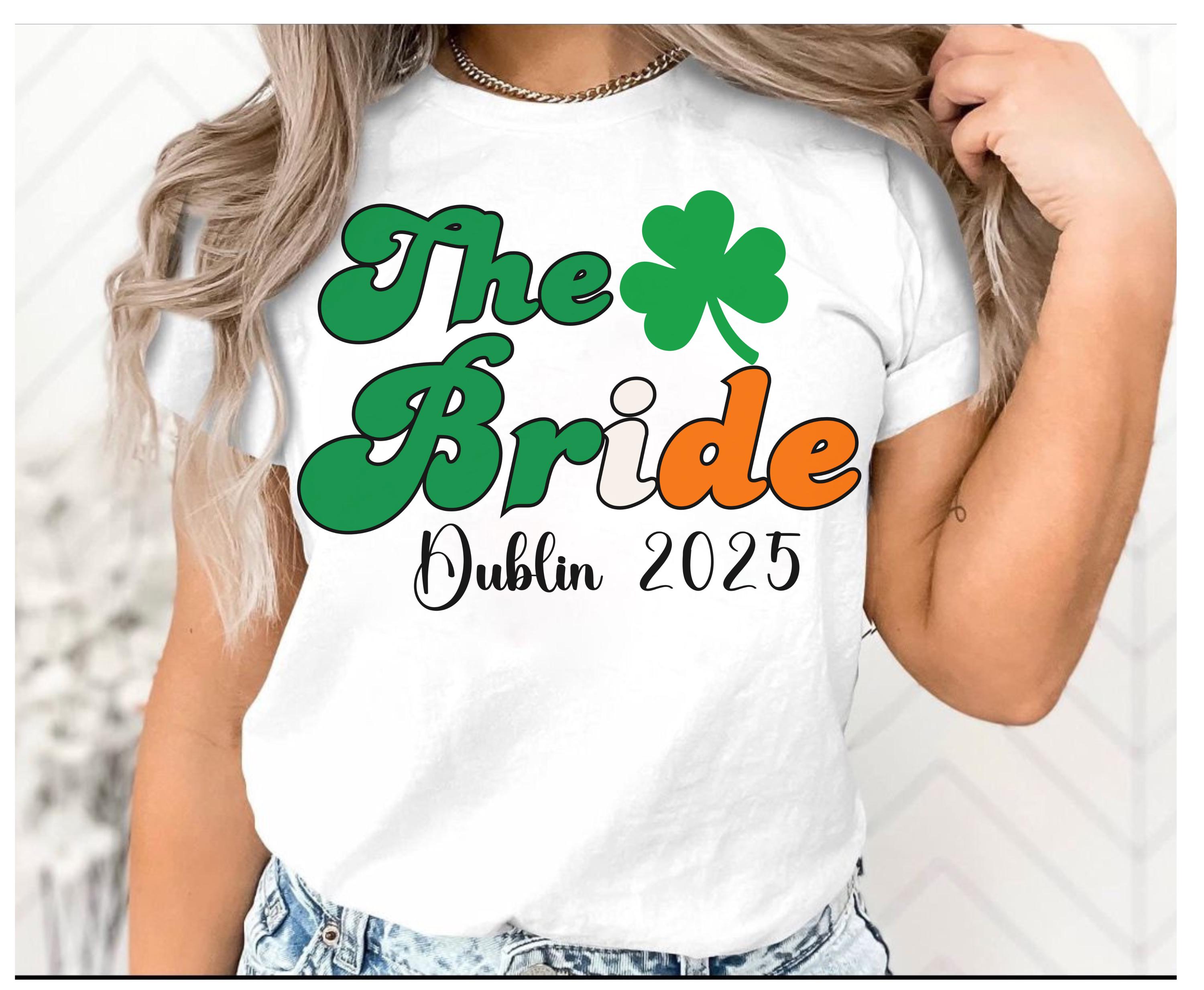 T-shirt Personalizzata Addio Al Nubilato Irlanda | Con Nome E Anno, In Cotone Verde - Foto 2