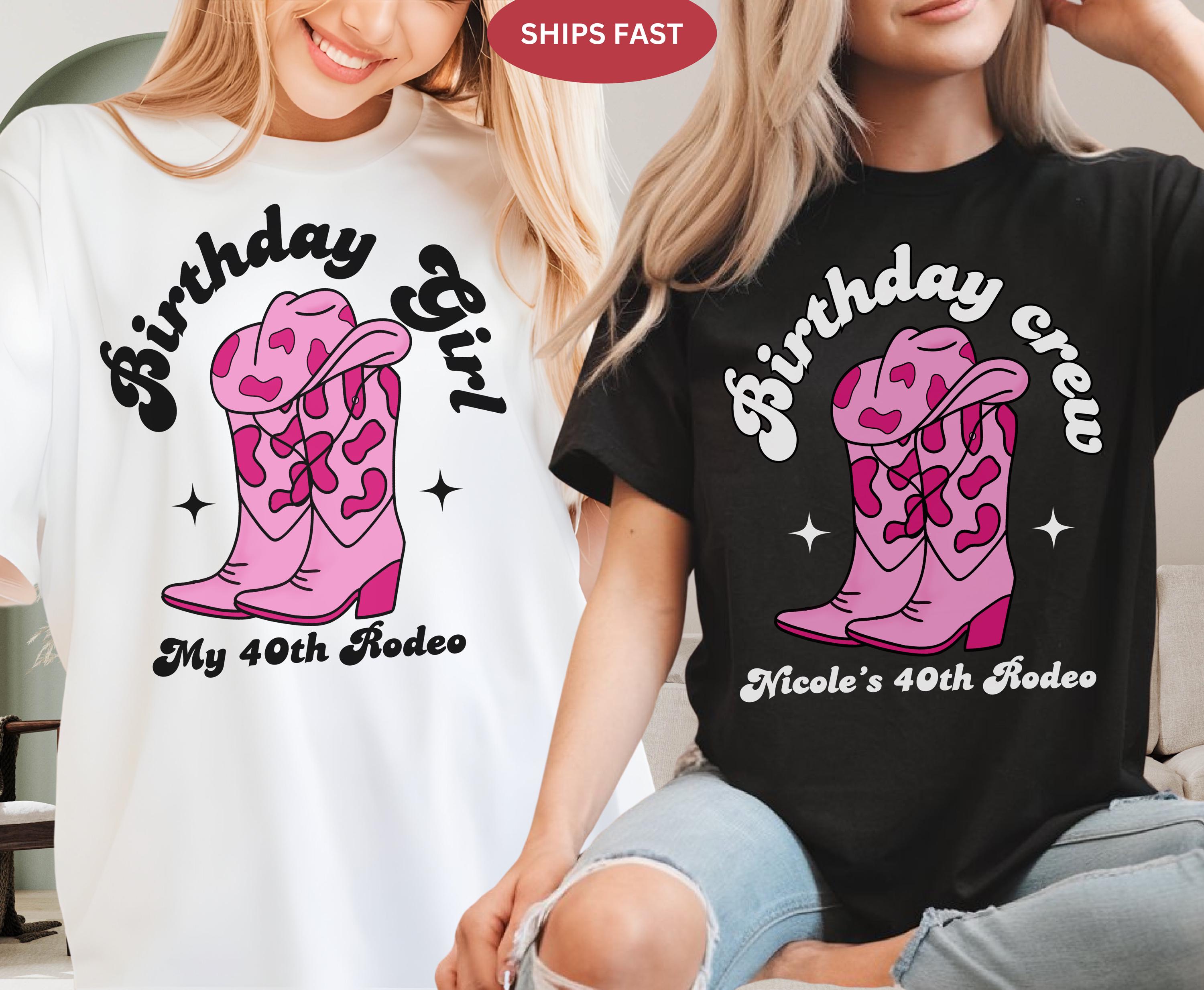 Personalized Cowgirl Birthday Shirt for 20th 30th 40th 50th