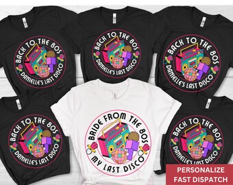 80s Themed Bachelorette T Shirt Retro Groovy Back to the 80s Bridal Hen Party Retro Last Rodeo Shirts Colorful Tee gift for Bride Bridesmaid