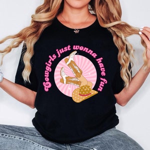 Trendy Cowgirl Shirts gift for her | Cute Western Themed Cowgirl Hat and Boots Tshirt | Retro Cowboy Party COUNTRY Tee shirt gifts for women