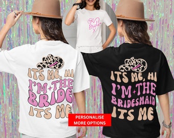 It's me Hi I am the Bride Western Themed Hen Party T Shirts, Hen Party Shirts, cowboy Party Shirts, Bachelorette Shirts, Cowgirl Bride Gifts