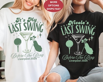 カスタムゴルフテーマの独身パーティーTシャツ、ゴルフバチェロレッテシャツ、チームブライドブライズメイドゴルフヘンドゥTシャツ