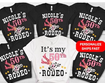 50th Western-Themed Birthday Shirt Cowgirl Sweatshirt 50th Cowboy Birthday Party Tee Shirts for Country Birthday Babe Tank top for Men Women