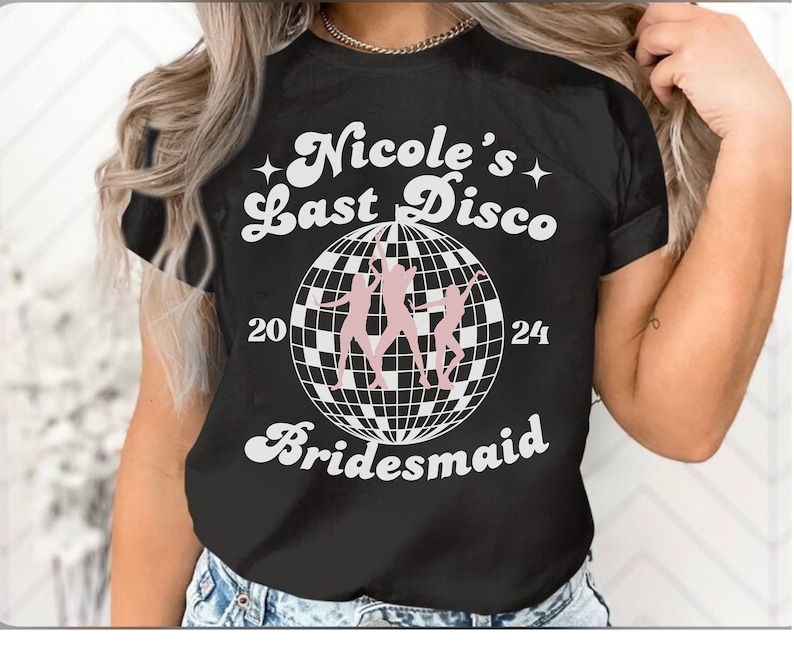 Lets go bride and bridesmaid shirt Disco Ball Baby Tee, Mirror Ball Tee, Womens Fitted Tee, Unisex Shirt, Y2K Clothing, Trendy Top, hen party shirt