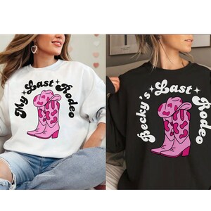 Western Last Rodeo Brides Maid Shirt for Hen Party Bachelorette gifts for men women. Country Themed Hen Party Shirt