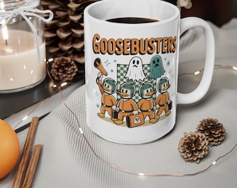 Rolig anka Halloween keramikmugg, 30 cl - Spöklika ankälskare Halloween-muggar presenter för män kvinnor - Höst anka-tema kaffe- och temugg