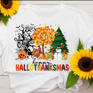 Retro Hallothanksmas Pumpkin Spice Fall Tshirts, Unisex Gaming shirts for men women, Christmas Halloween Thanksgiving Gifts boyfriend gifts