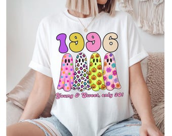 Retro Halloween Geburtstag Tops - fügen Sie ein beliebiges Jahr Alter- Herbst 30.40 Tshirt, Disco Bday Ghoul Shirt, gruselige 50er T-Shirt Geschenke