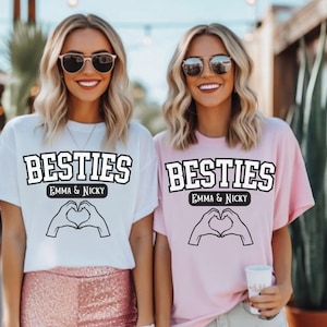 Trendy T Shirts for Bestie Add Name Matching BFF Girls Trip Shirt for Best friends - Bestie Party tops - Personalized Gift for Best Friend