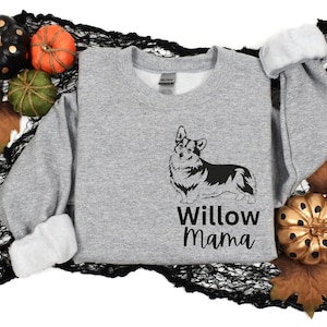 Personalized Corgi Dog Winter Holiday Shirt, Corgi Dog Owner Tshirt gifts for Women, Corgi Dog Mother&#39;s day Shirts sweatshirt Christmas gift