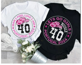 40th Western-Themed Cowgirl Birthday Shirt Man I feel like I am 40 Sweatshirt, 40th Cowboy Birthday Party Tee Shirts for Country Women Tanks