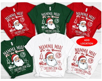 Personalisiertes Mamma Mia Weihnachtsshirt, Partnerlook-Shirt für die ganze Familie – Weihnachts-Sweatshirt für den Freizeitparkbesuch – Geschenk für Männer, Frauen und Kinder