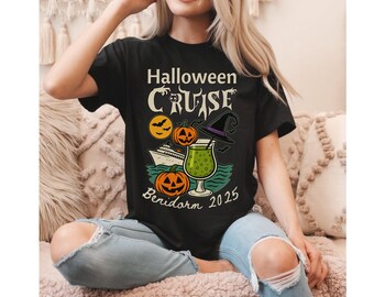 Custom Halloween Cruise Shirt | Matching Spooky Cruise Crew Tee | Witchy Family Ship Trip Shirt | Unisex Halloween Jumper Autumn Sweatshirt
