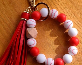 Baseball Wristlet Keychain Silicon wristlets Baseball mama Graduation gifts Gifts for her