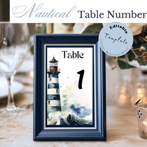 Numeri da tavolo nautici / Numeri da tavolo 4x6 / Numeri da tavolo stampabili / Numeri da tavolo 5x7