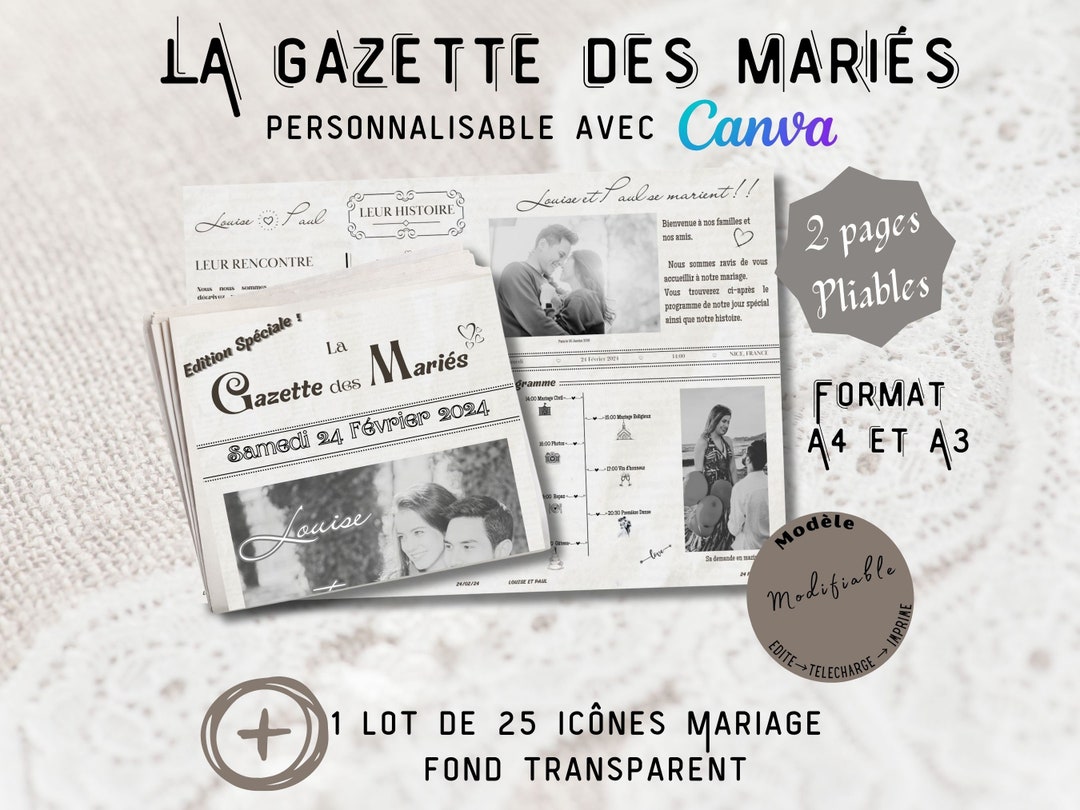 Le Mariage Du Comte Masqué Scan Vf Gazette Des Mariés | Programme Mariage | Faire Part Mariage | Format A3